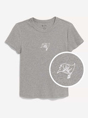 Tampa Bay Buccaneers Snug Crop T-Shirt for Women - Tampa Bay Buccaneers