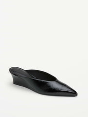 Pointed-Toe Mules for Women - Black Jack