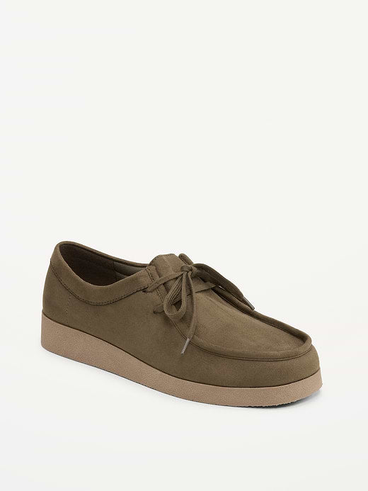 Faux-Suede Lace-Up Derby Boots for Women - Hearthwood