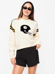 Pittsburgh Steelers Cropped Sweater for Women - Pittsburgh Steelers