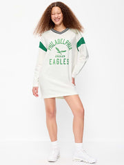 Philadelphia Eagles Oversized Mini Football Dress for Women - Philadelphia Eagles