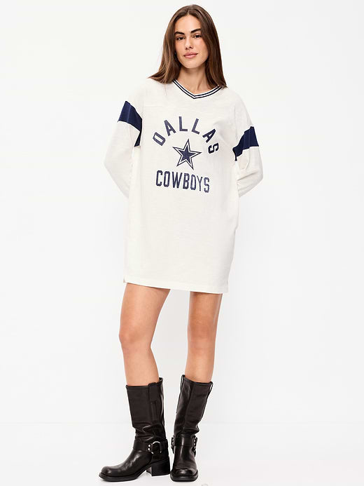 Dallas Cowboys Oversized Mini Football Dress for Women - Dallas Cowboys