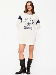 Dallas Cowboys Oversized Mini Football Dress for Women - Dallas Cowboys