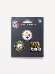 WinCraft® Pittsburgh Steelers 3-Pack Collector Enamel Pins - Pittsburgh Steelers