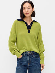 Seaside Cotton Rugby Polo - Wasabi