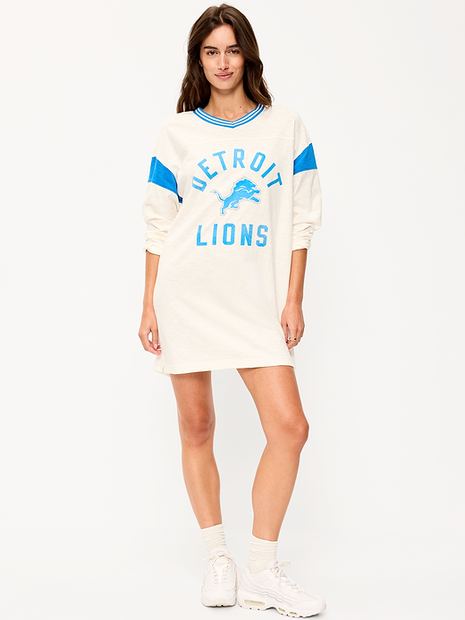 Detroit Lions Oversized Mini Football Dress for Women - Detroit Lions