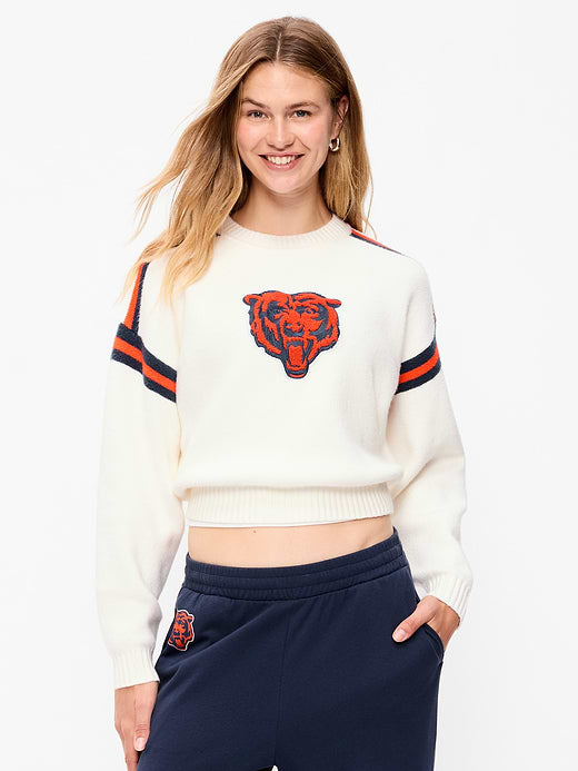 Chicago Bears Cropped Sweater for Women - Chicago Bears