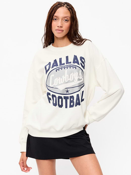 Dallas Cowboys Oversized Fleece Sweatshirt for Women - Dallas Cowboys