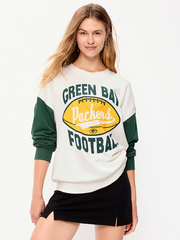Green Bay Packers Oversized Fleece Sweatshirt for Women - Green Bay Packers