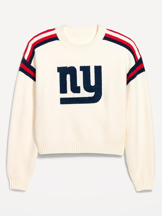 New York Giants Cropped Sweater for Women - New York Giants