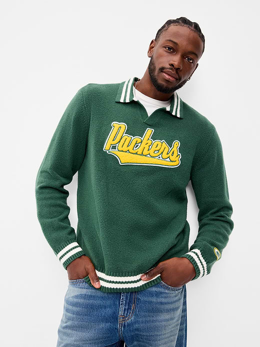 Green Bay Packers Collared Sweater for Men - Green Bay Packers