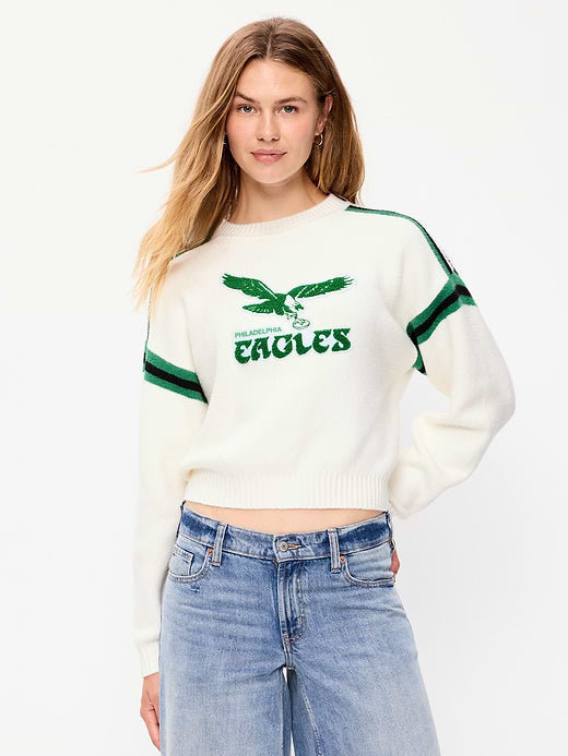 Philadelphia Eagles Cropped Sweater for Women - Philadelphia Eagles