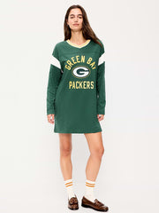 Green Bay Packers Oversized Mini Football Dress for Women - Green Bay Packers