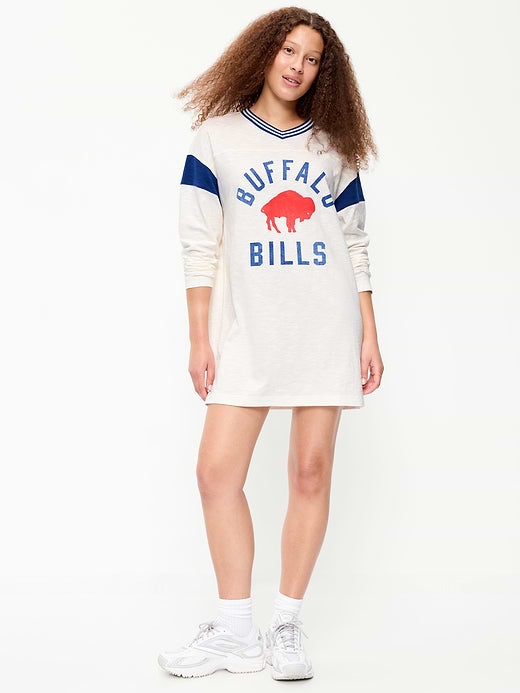 Buffalo Bills Oversized Mini Football Dress for Women - Buffalo Bills