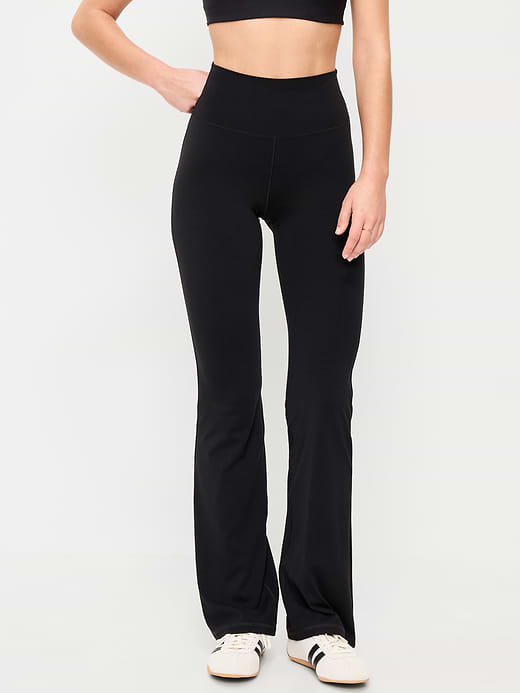 High-Waisted StudioSmooth Flare Leggings - Black Jack