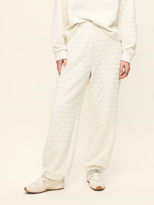 Quilted Bounce Fleece Sweatpants - Oatmeal Heather