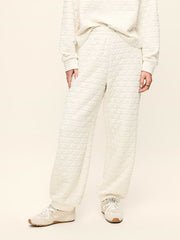Quilted Bounce Fleece Sweatpants - Oatmeal Heather