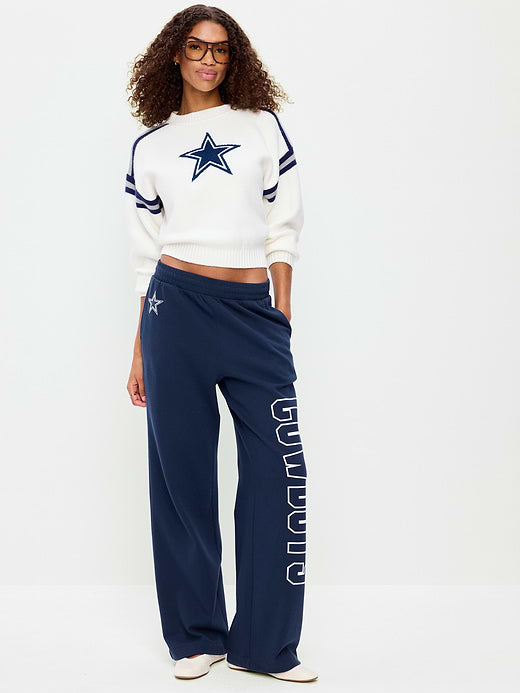 Dallas Cowboys High-Waisted SoComfy Wide-Leg Sweatpants for Women - Dallas Cowboys
