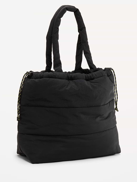 Active Puffer Cinched Tote - Black Jack