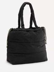 Active Puffer Cinched Tote - Black Jack