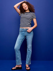 Low-Rise Boot-Cut Jeans - Dewpoint
