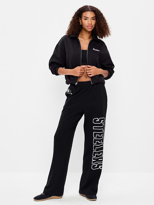 Pittsburgh Steelers High-Waisted SoComfy Wide-Leg Sweatpants for Women - Pittsburgh Steelers