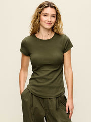 CloudLite Crew-Neck Ribbed T-Shirt - Hearthwood