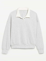Dynamic Fleece Pique Polo - Gray Heather Medium