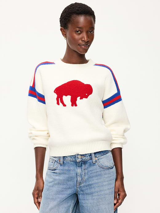 Buffalo Bills Cropped Sweater for Women - Buffalo Bills