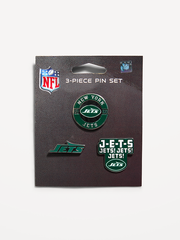 WinCraft® New York Jets 3-Pack Collector Enamel Pins - New York Jets