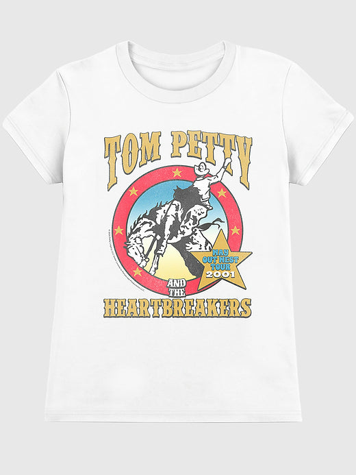 Tom Petty Way Out West Graphic T-Shirt for Women - White