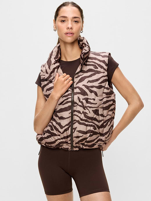 Core Puffer Vest - Black Zebra