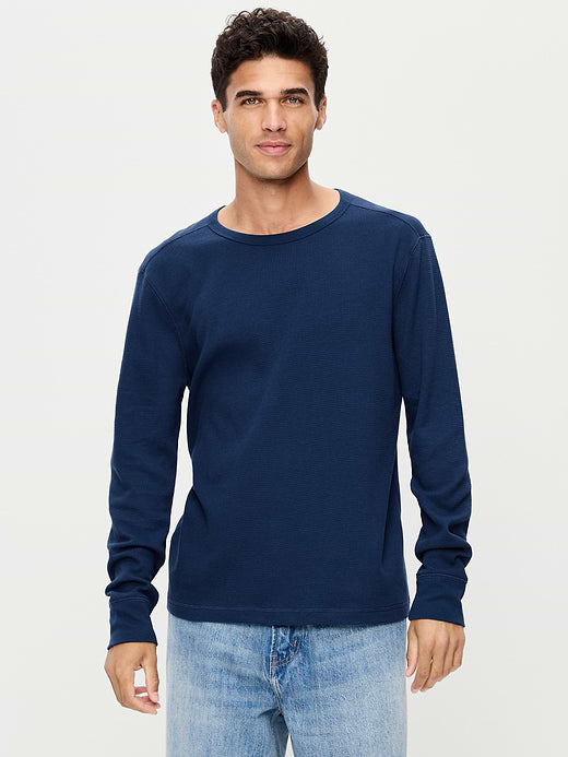 Crew-Neck Waffle T-Shirt - Night Life