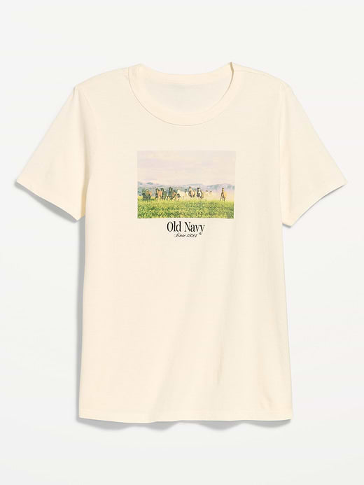 EveryWear Crew-Neck Logo-Graphic T-Shirt - Creme De La Creme