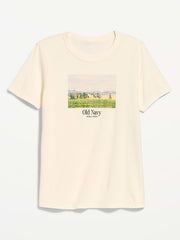 EveryWear Crew-Neck Logo-Graphic T-Shirt - Creme De La Creme